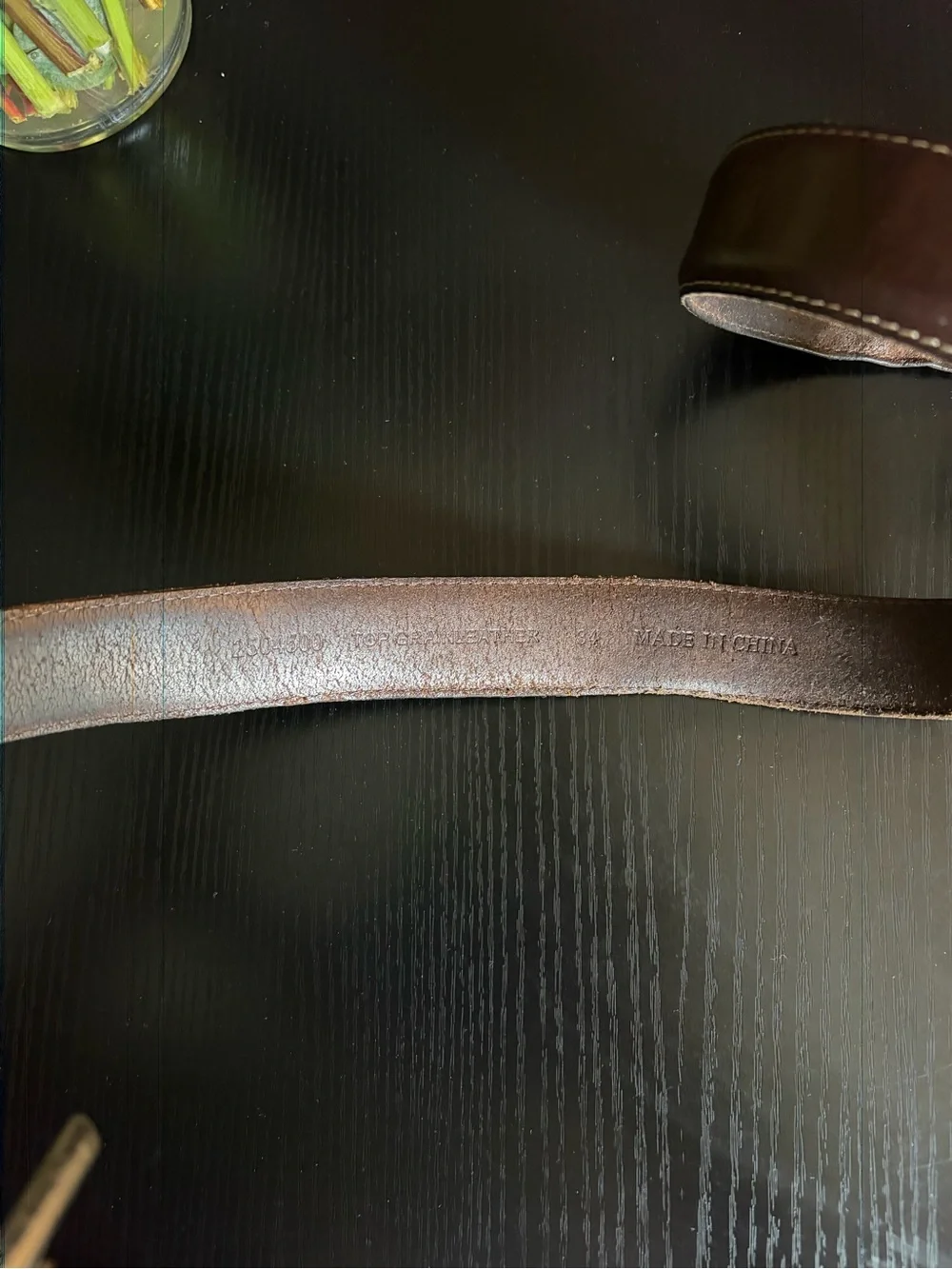 Classic Brown Leather Men's Belt
